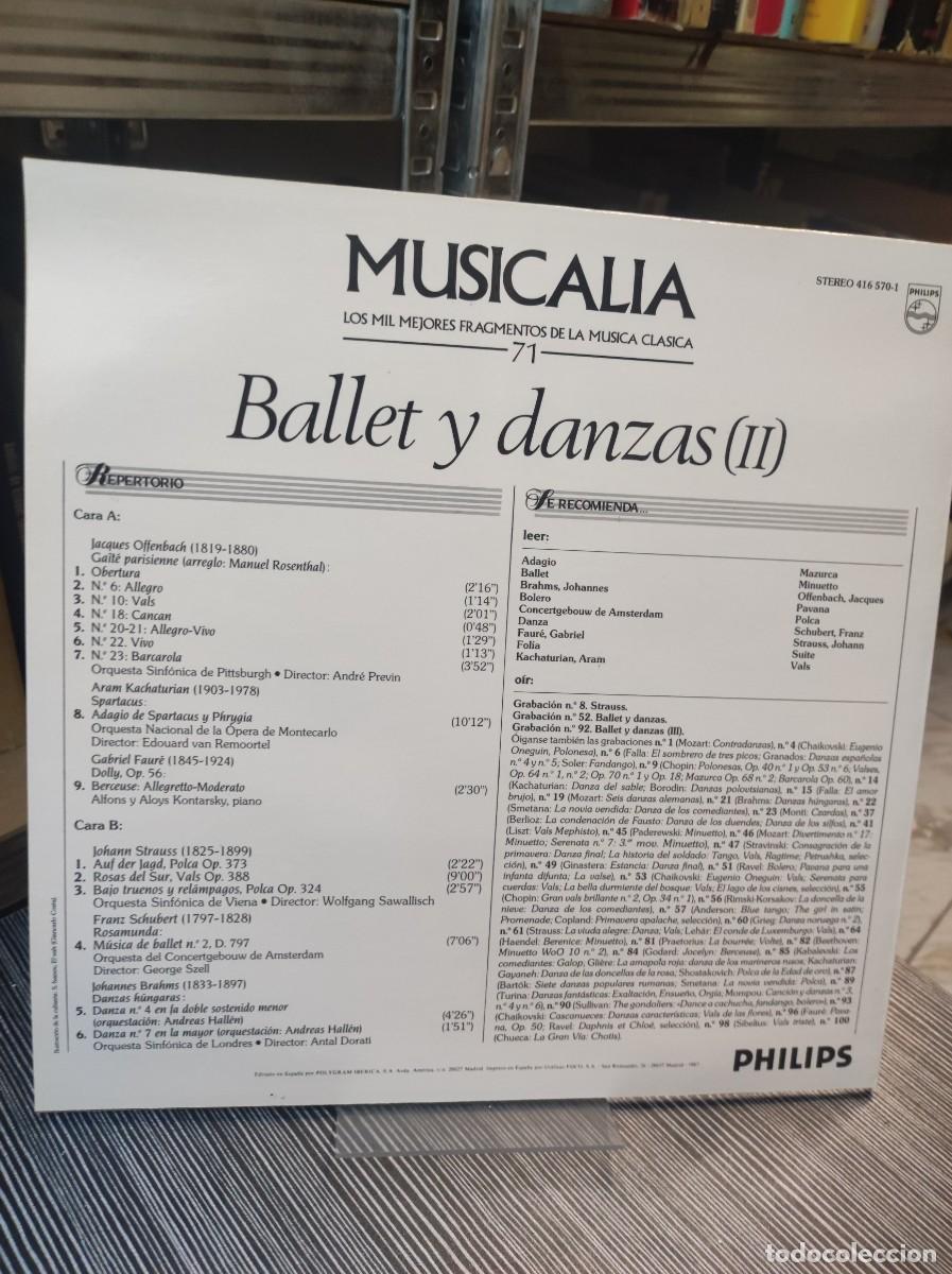 Discos de vinilo: BALLET Y DANZAS II MUSICALIA - Foto 2