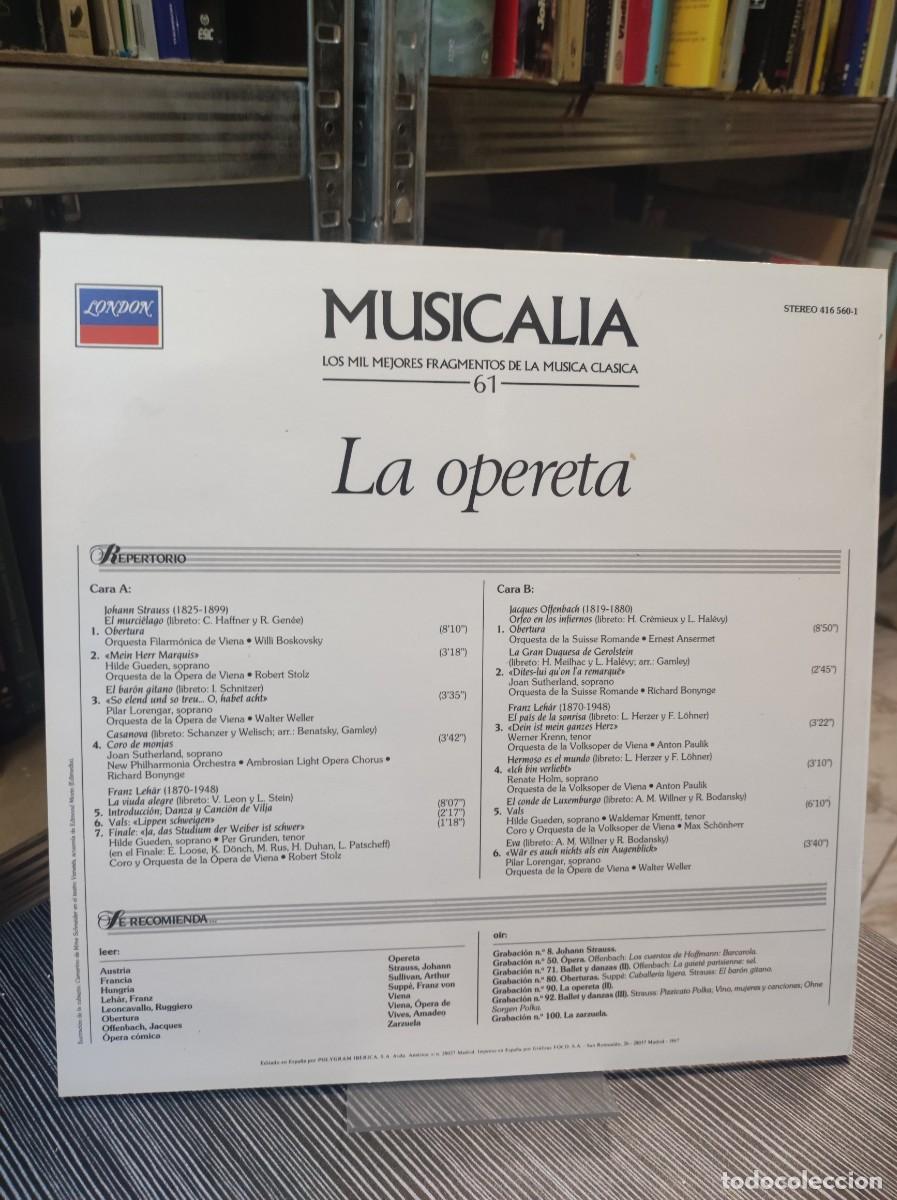 Discos de vinilo: LA OPERETA MUSICALIA - Foto 2