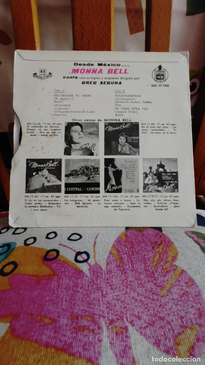 Discos de vinilo: MONNA BELL-EP RECORDARE TU AMOR +3 - Foto 2