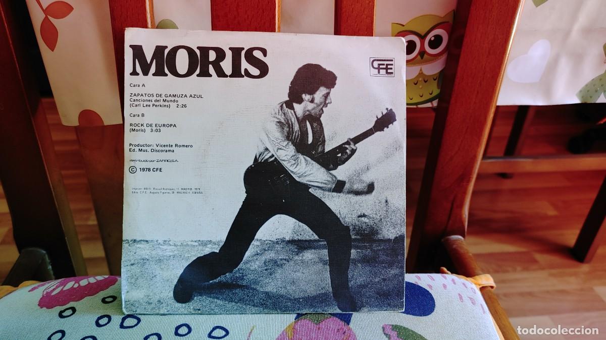 Discos de vinilo: MORIS-SINGLE ZAPATOS DE GAMUZA AZUL - Foto 2