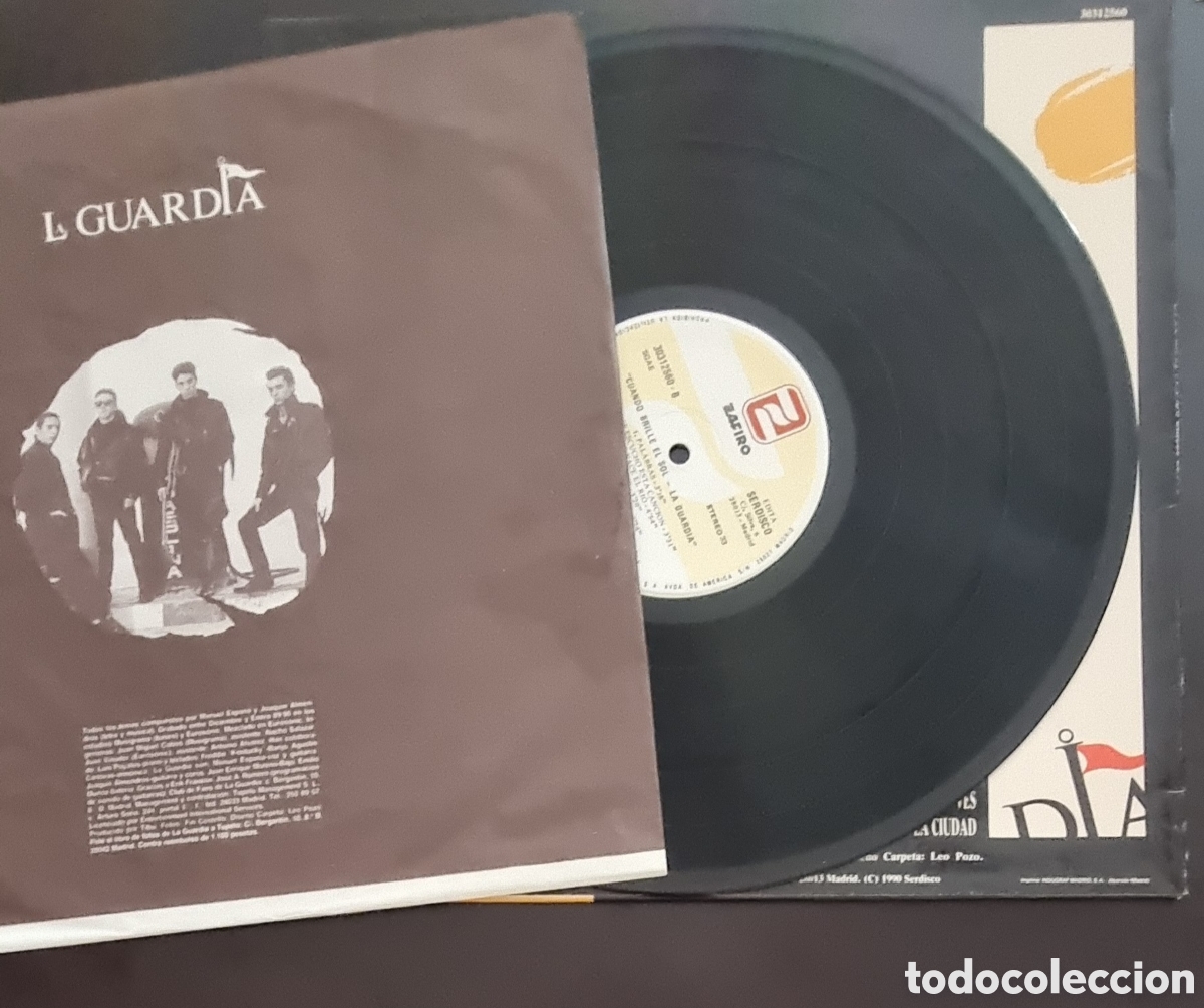 Discos de vinilo: LA GUARDIA - CUANDO BRILLE EL SOL 1990 - Foto 4