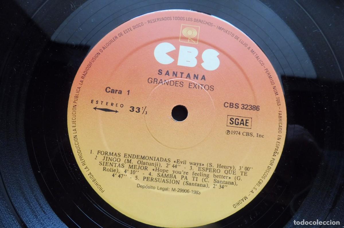 Discos de vinilo: LP - Santana &ndash; Grandes Exitos - CBS 32386 - Foto 6
