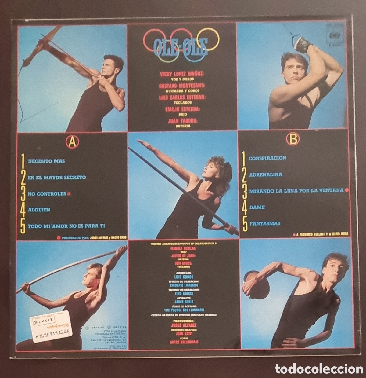 Discos de vinilo: OLE OLE - LP 1983 - NO CONTROLES - Foto 2