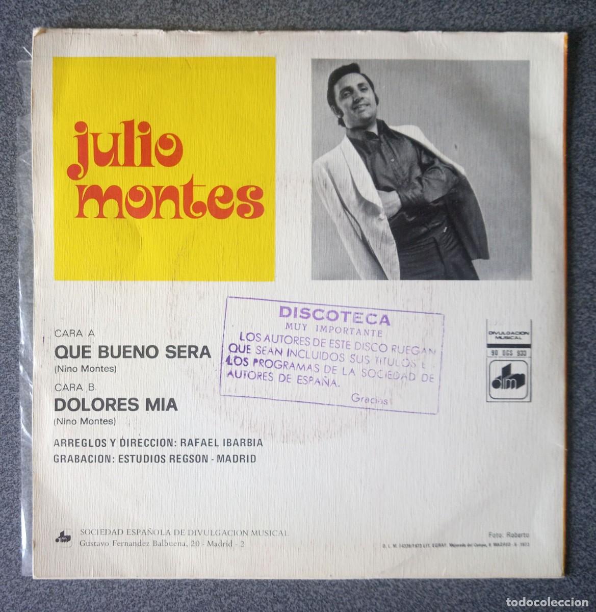 Discos de vinilo: Vinilo Ep Julio Montes - Foto 4