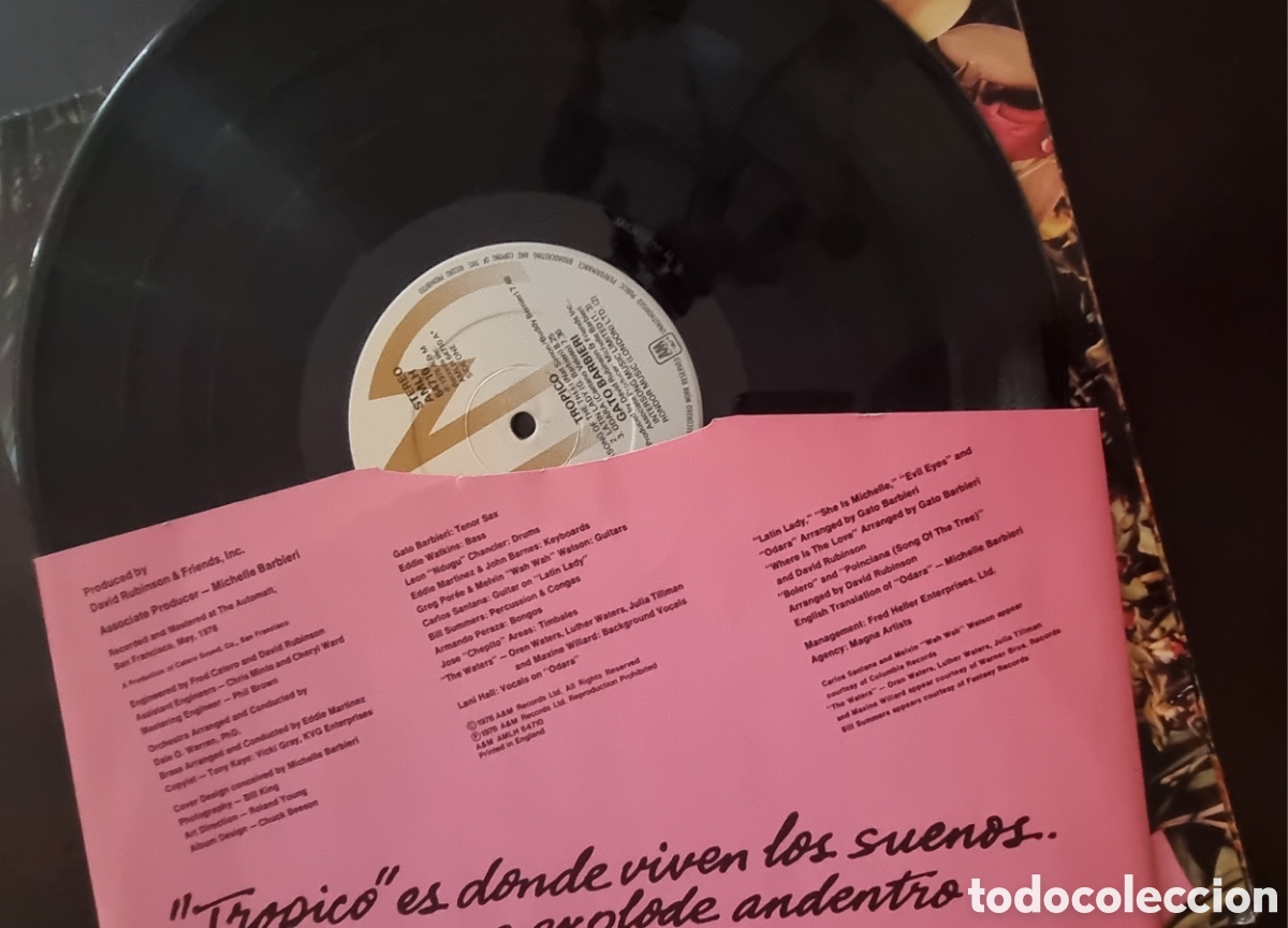 Discos de vinilo: GATO BARBIERI - TROPICO 1978 - Foto 4