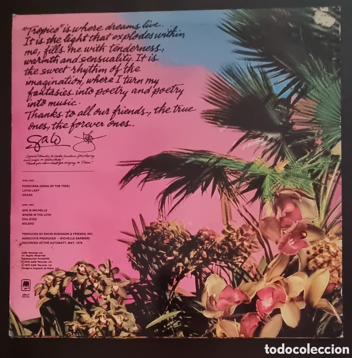Discos de vinilo: GATO BARBIERI - TROPICO 1978 - Foto 5