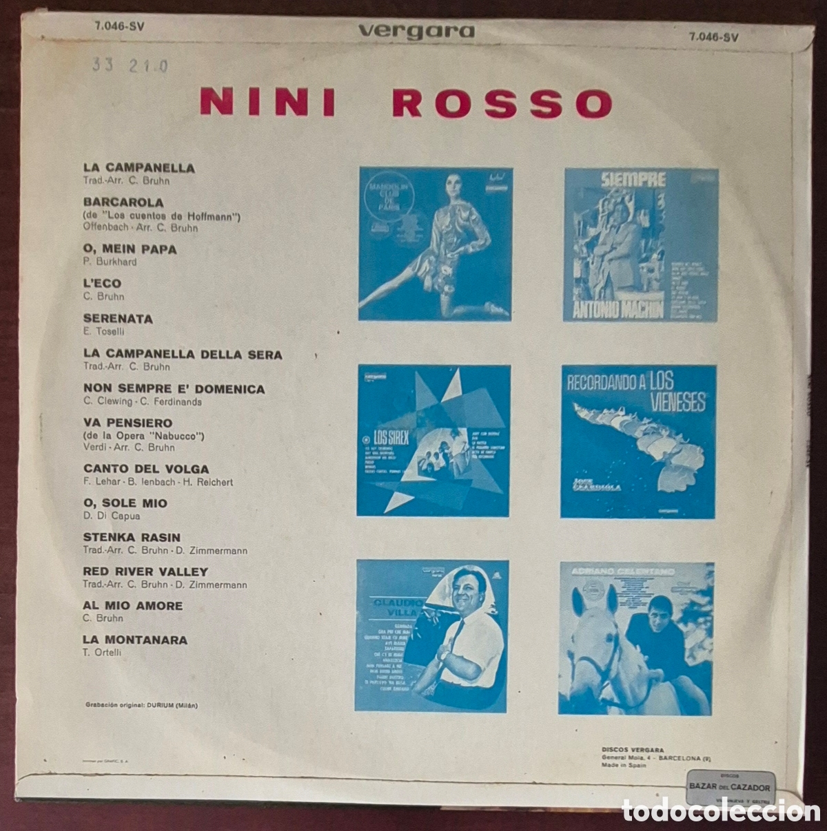 Discos de vinilo: LP - NINI ROSSO - 1966 ED. ESPA&Ntilde;OLA - Foto 2