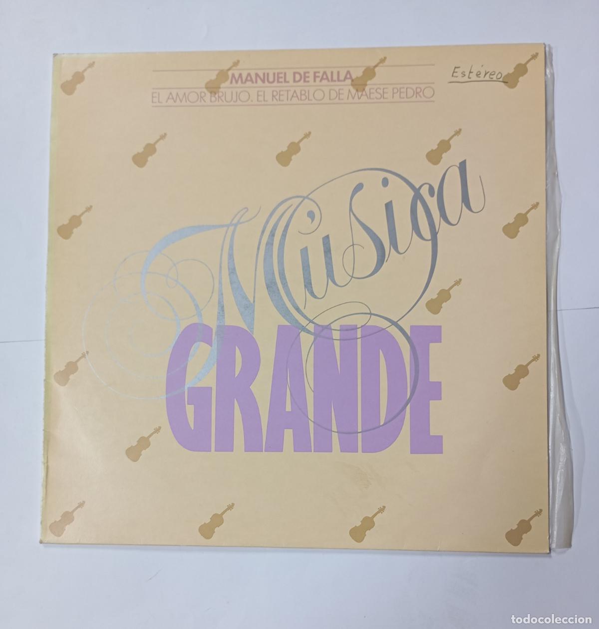 Discos de vinilo: MANUEL DE FALLA. M&Uacute;SICA GRANDE. LP. TDKDA75 - Foto 1