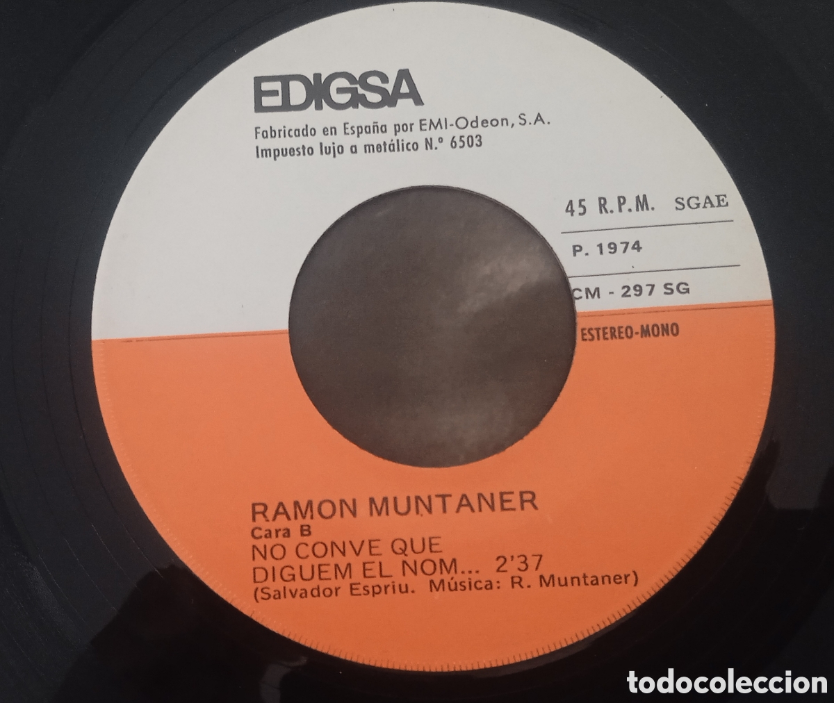 Discos de vinilo: RAM&Oacute;N MUNTANER - Croniques (1974) single - Foto 3