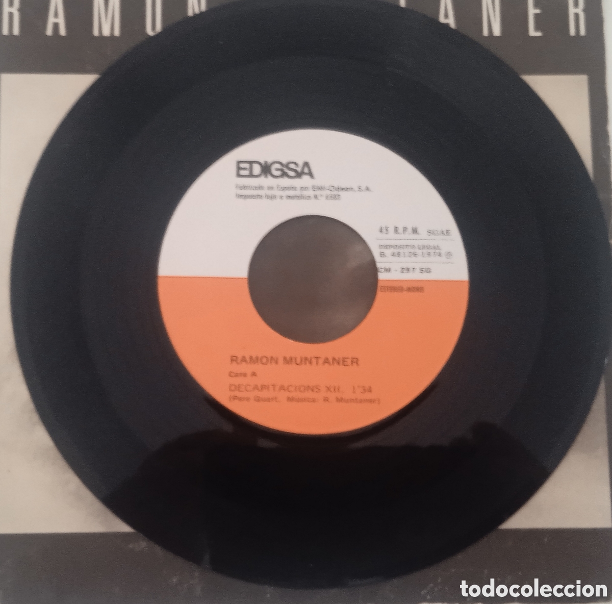 Discos de vinilo: RAM&Oacute;N MUNTANER - Croniques (1974) single - Foto 6