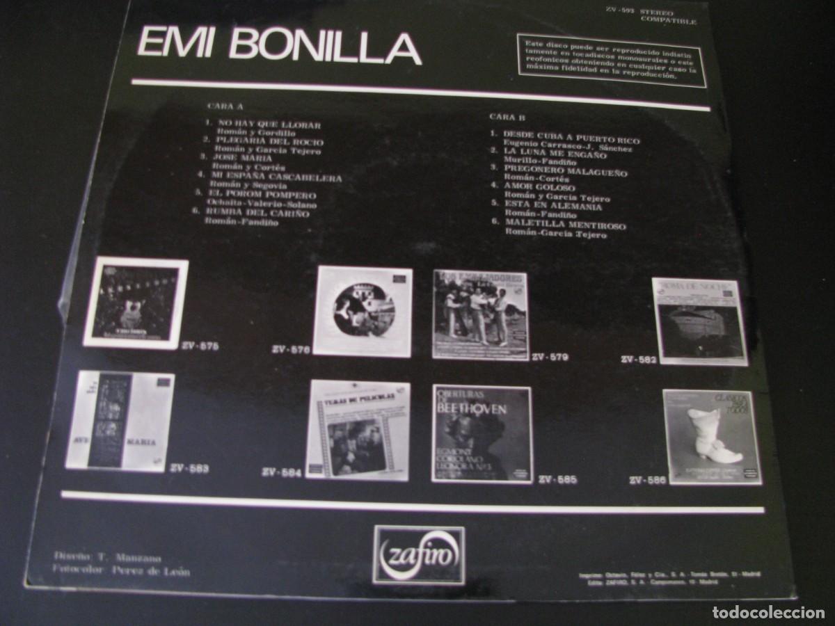 Discos de vinilo: DISCO LP VINILO. EMI BONILLA. ZAFIRO. - Foto 2