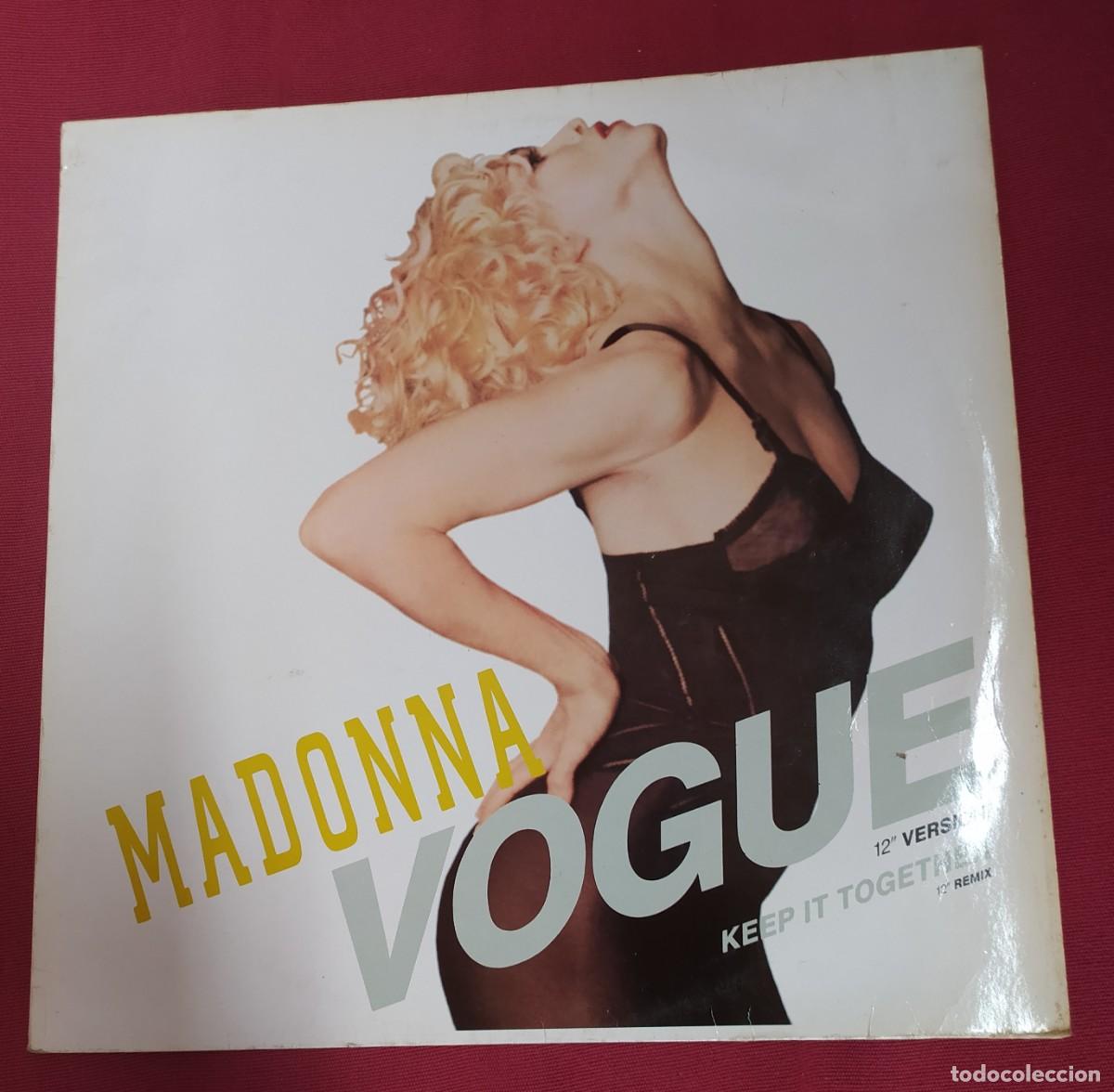 Discos de vinilo: Madonna Vogue. maxi-single 12&rdquo; version y Keep it together 12&rdquo; remix - Foto 1