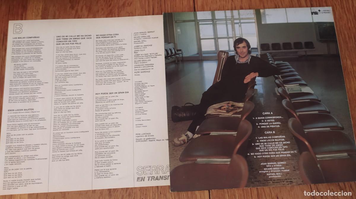 Discos de vinilo: LP Serrat. En tr&aacute;nsito 1981 - Foto 2