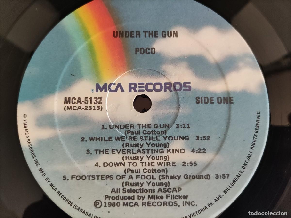 Discos de vinilo: LP 367 Poco - Under the gun 1980 (Disco como nuevo) - Foto 3
