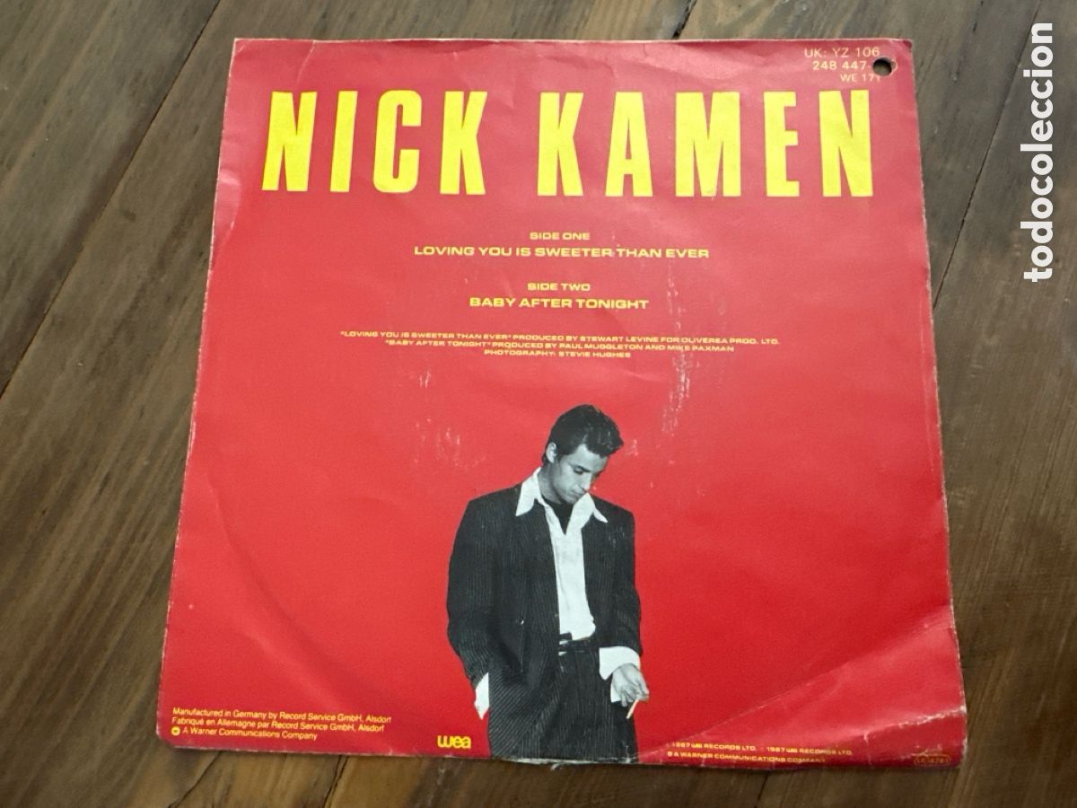 Discos de vinilo: NICK KAMEN - LOVING YOU SWEETER THAN EVER - Foto 2