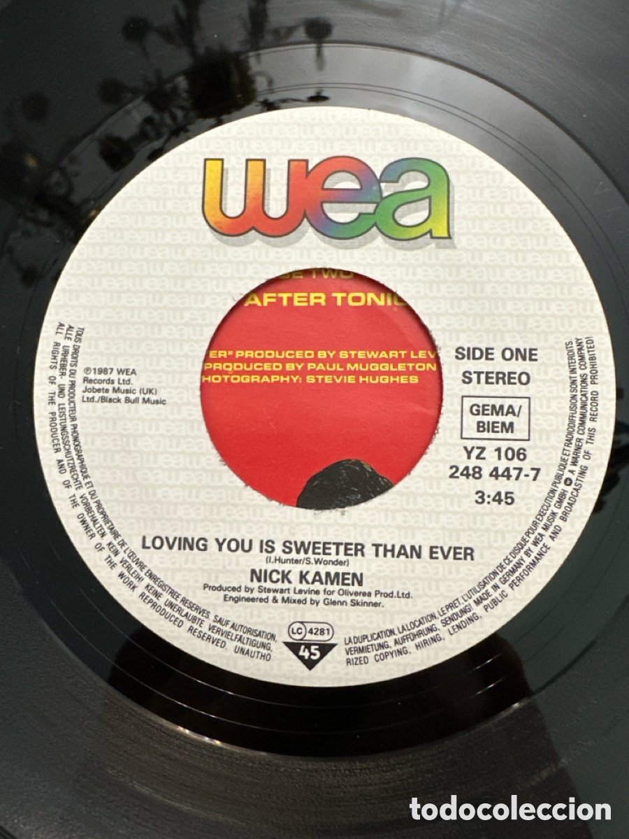 Discos de vinilo: NICK KAMEN - LOVING YOU SWEETER THAN EVER - Foto 3