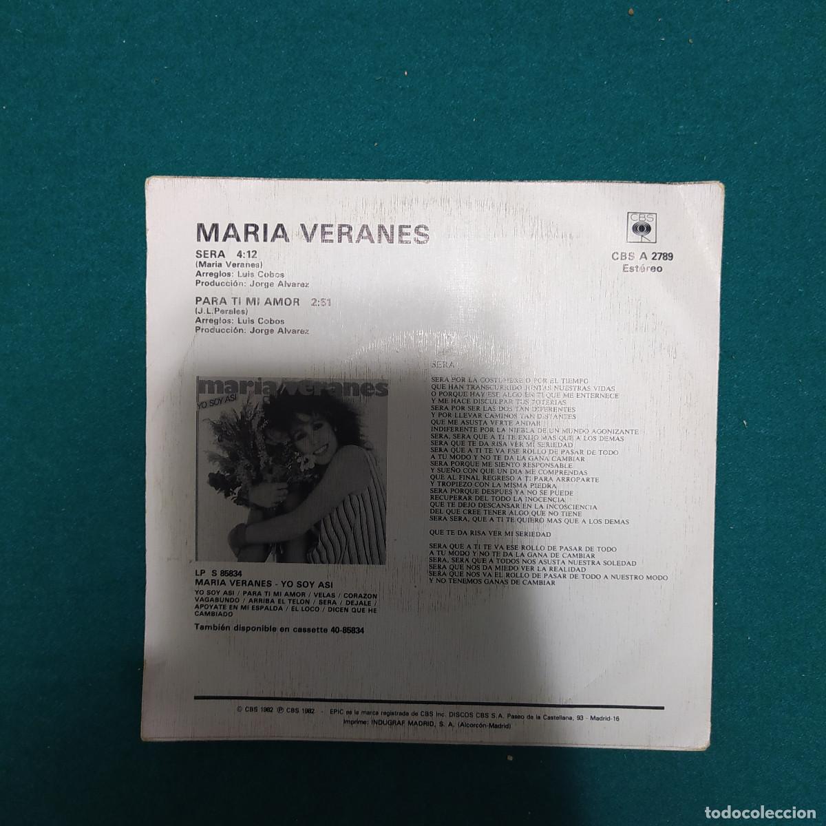 Discos de vinilo: Mar&iacute;a Veranes &ndash; Sera . - Foto 2