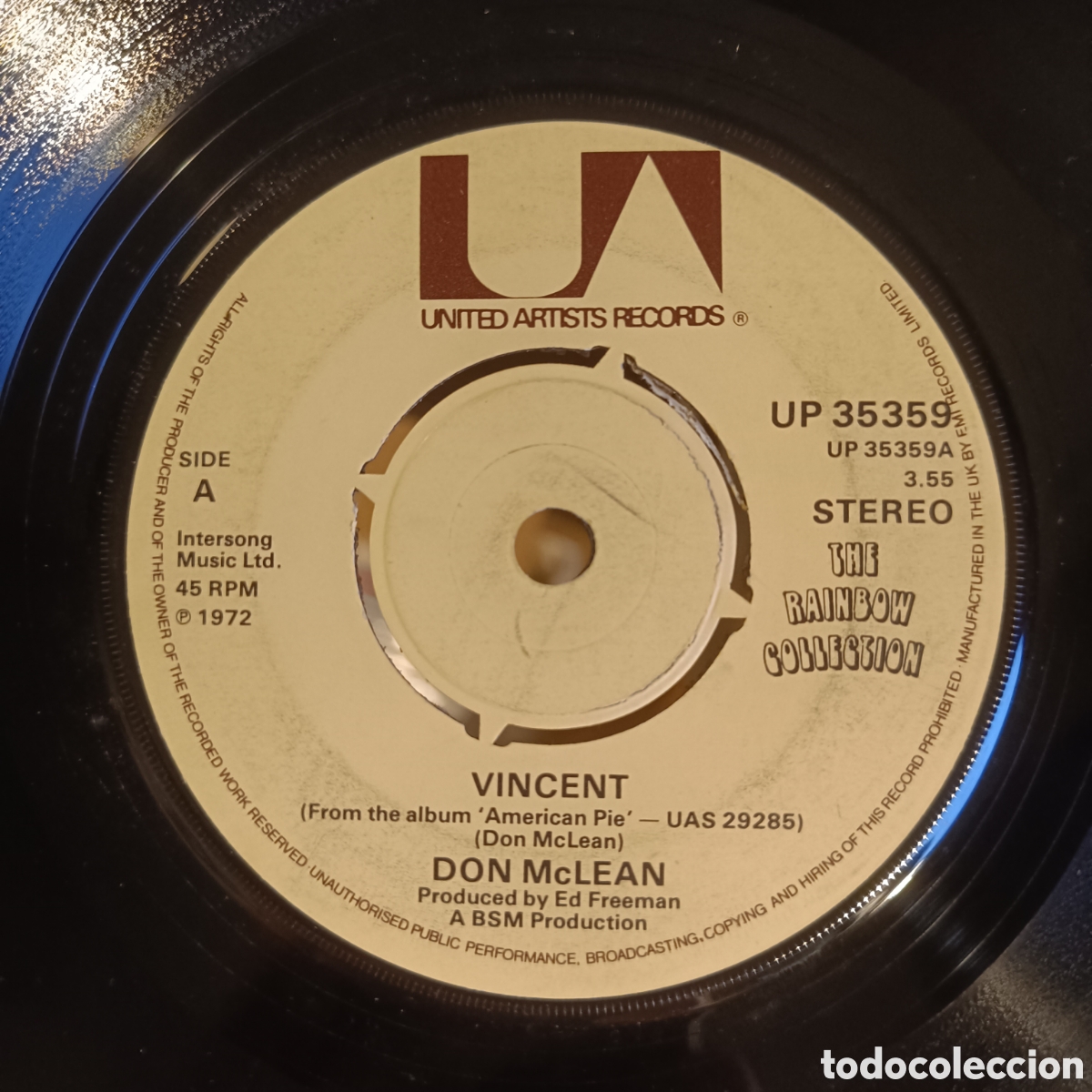Discos de vinilo: Don McLean &ndash; Vincent (7&rdquo;, Pop) - Foto 1