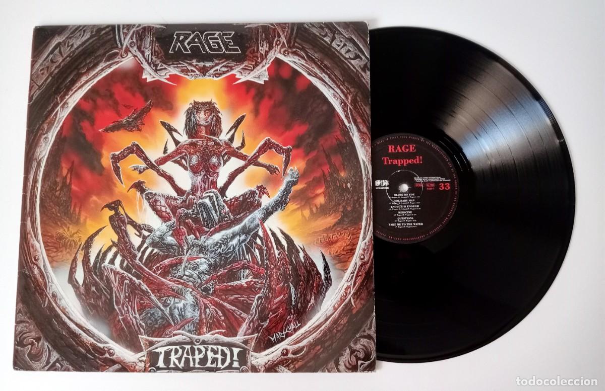 Discos de vinilo: LP RAGE - TRAPPED! (ORIGINAL 1992) - Foto 3