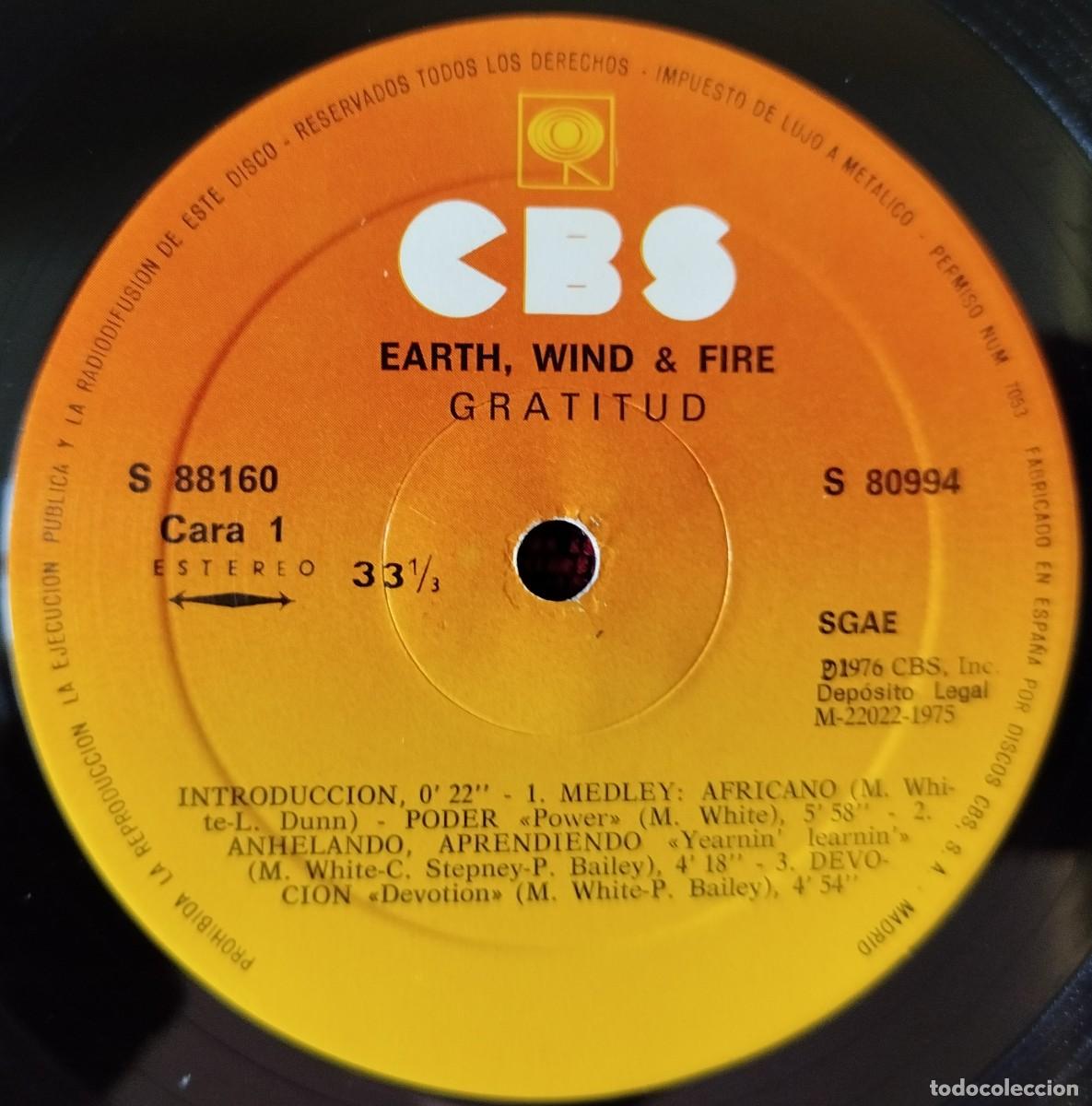 Discos de vinilo: EARTH, WIND & FIRE ** Gratitude ** DOBLE VINILO LP 1975 - Foto 3