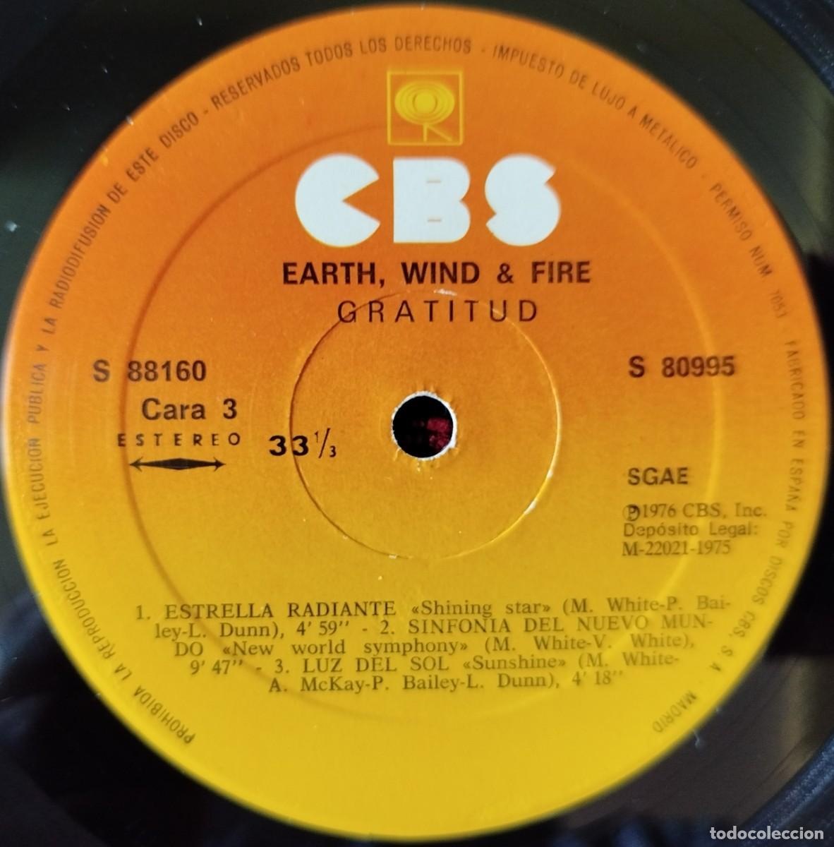 Discos de vinilo: EARTH, WIND & FIRE ** Gratitude ** DOBLE VINILO LP 1975 - Foto 5