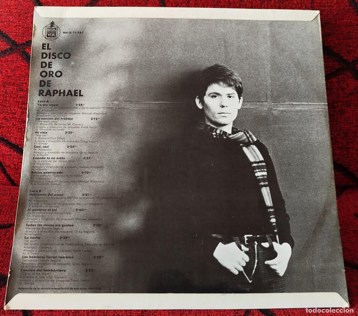 Discos de vinilo: RAPHAEL ** El Disco De Oro De Raphael ** VINILO LP 1968 - Foto 2