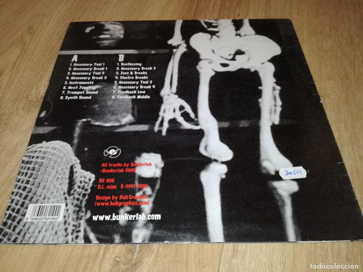 Discos de vinilo: BUNKERLAB-NECESSARY TOOLS-NEU SCRATCH MATERIAL-ORIGINAL 2006 - Foto 2