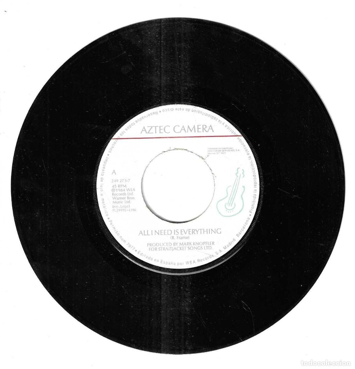 Discos de vinilo: AZTEC CAMERA - ALL I NEED IS EVERYTHING / JUMP - WEA RECORDS - 1984 - Foto 2