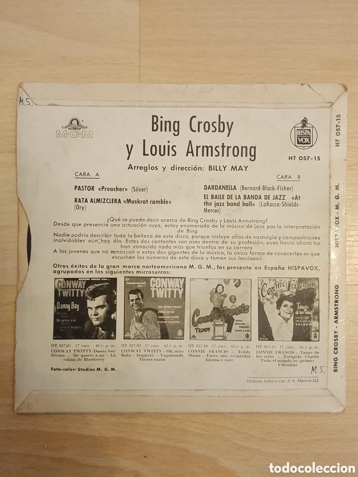 Discos de vinilo: Bing Crosby y Louis Armstrong vinilo - Foto 2