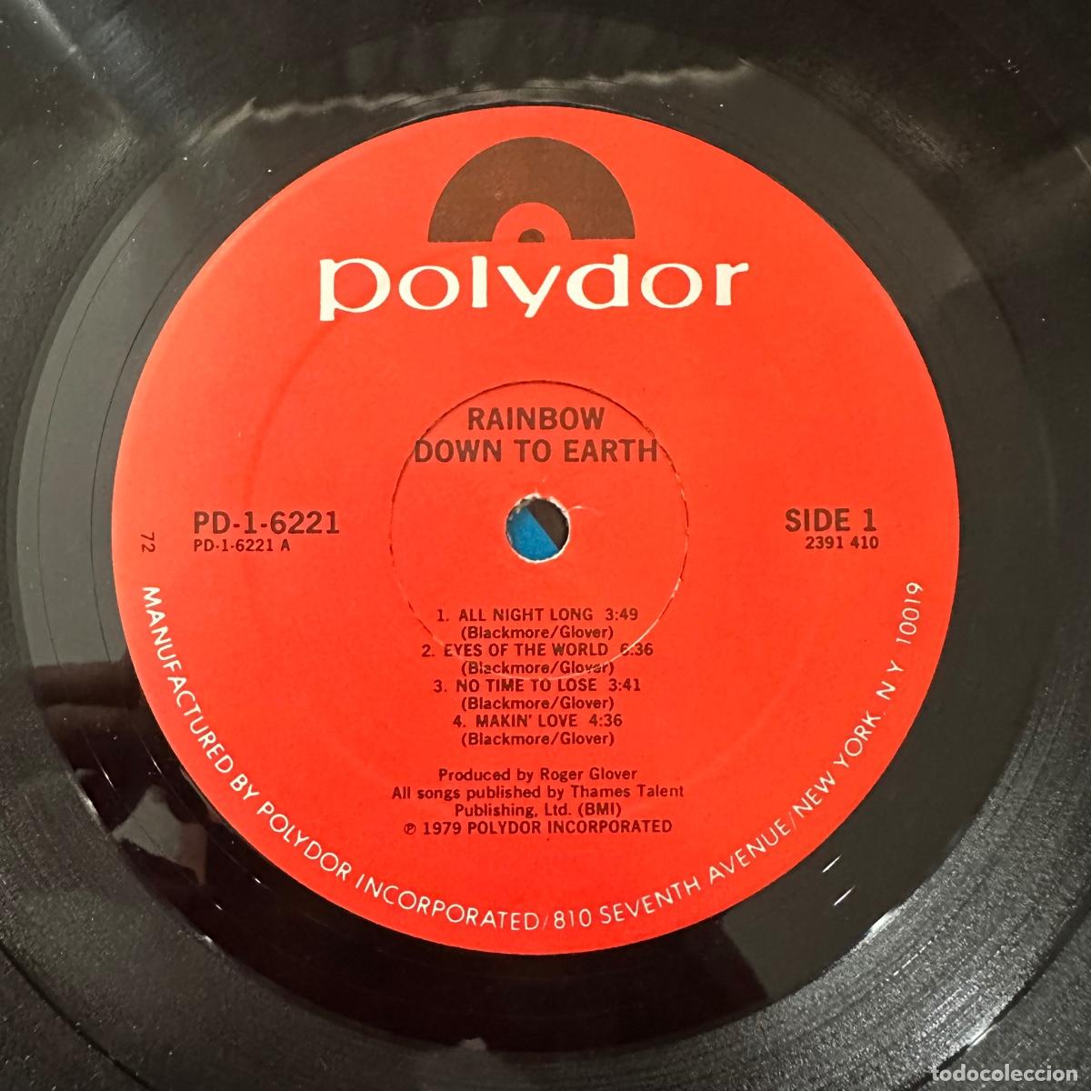 Discos de vinilo: Rainbow &lrm;&ndash; Down To Earth, US 1979 Polydor - Foto 5