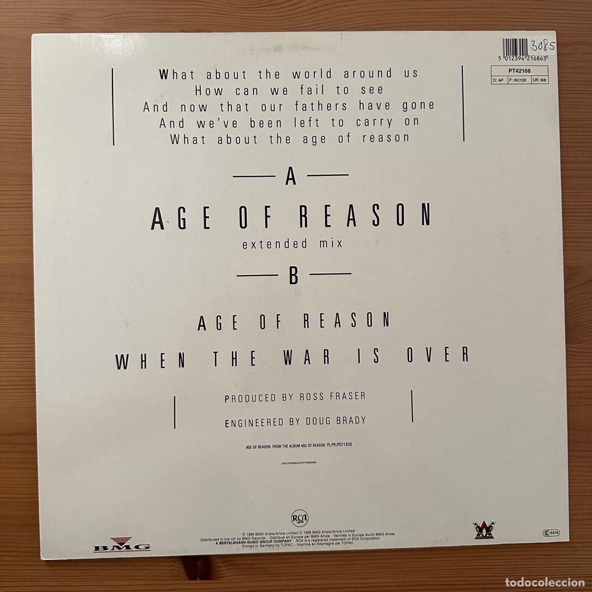 Discos de vinilo: John Farnham &lrm;&ndash; Age Of Reason, Europe 1988 RCA - Foto 2