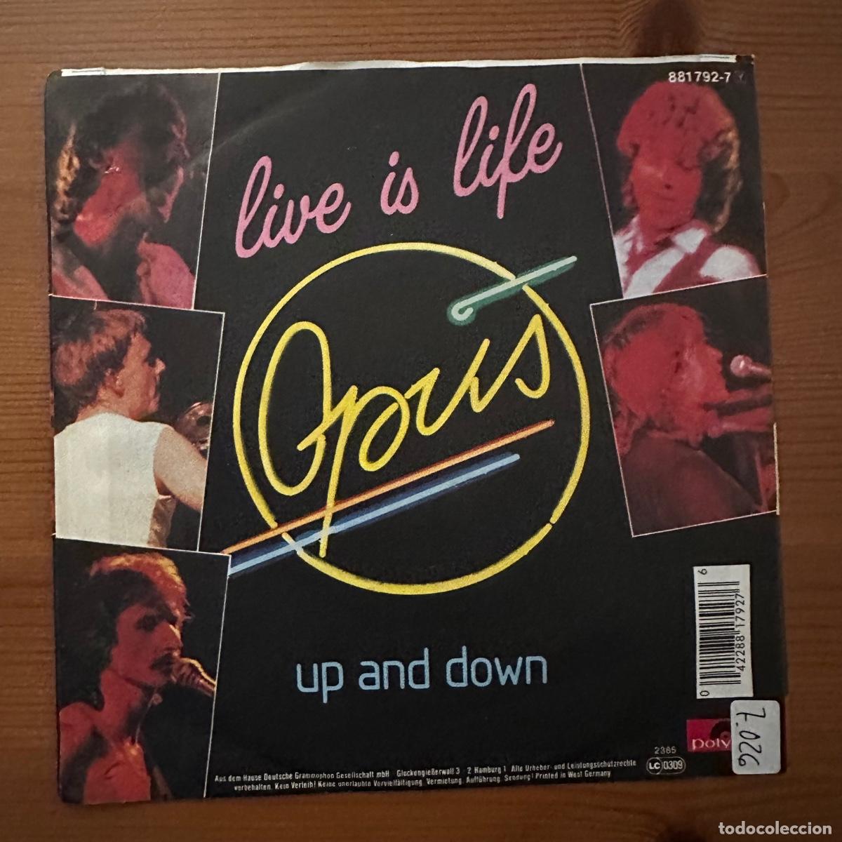 Discos de vinilo: Opus &lrm;&ndash; Live Is Life, Germany 1985 Polydor - Foto 2