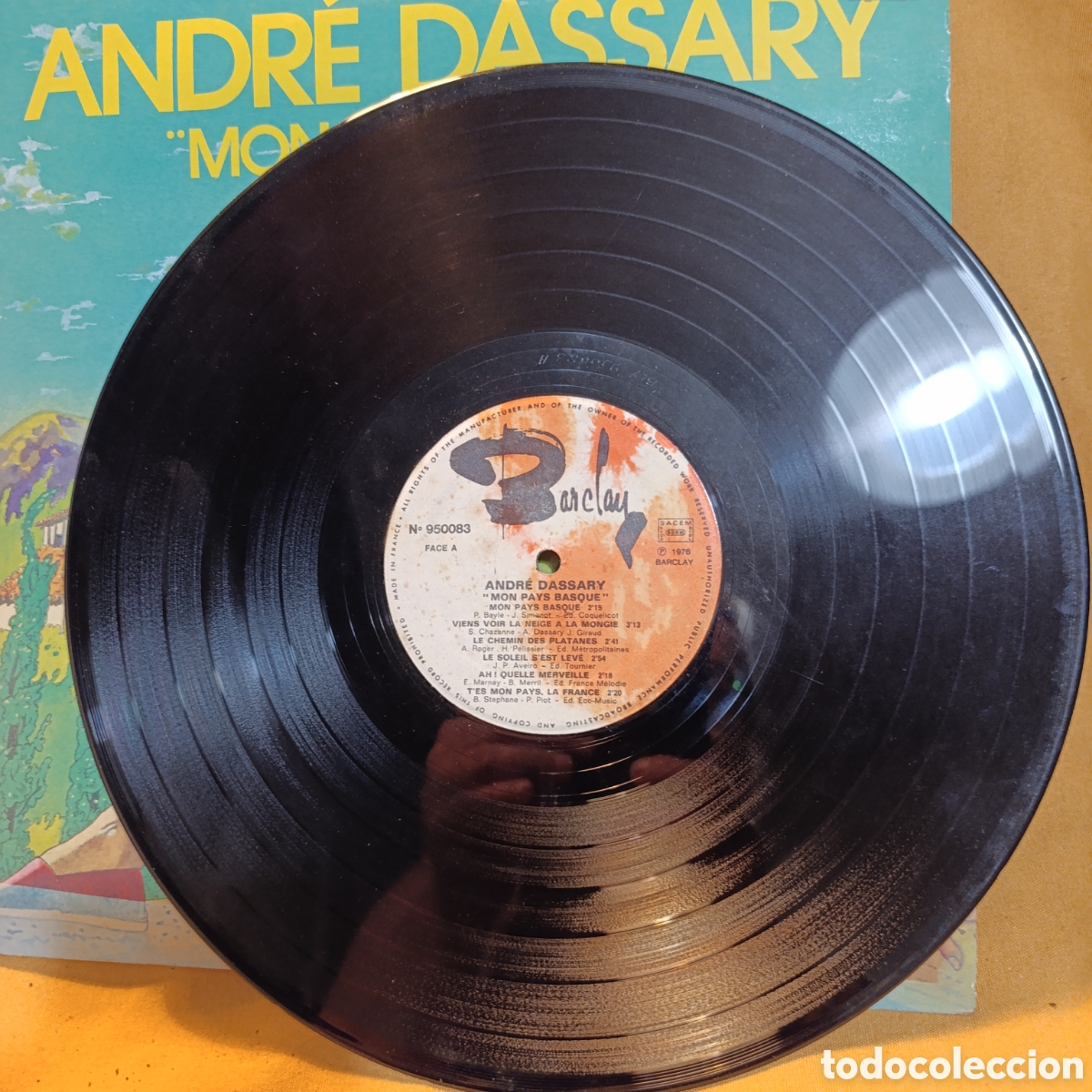 Discos de vinilo: Andr&eacute; Dassary.&rdquo;Mon Pays Basque&rdquo;&nbsp;, a&ntilde;o 1976,disco vinilo - Foto 3