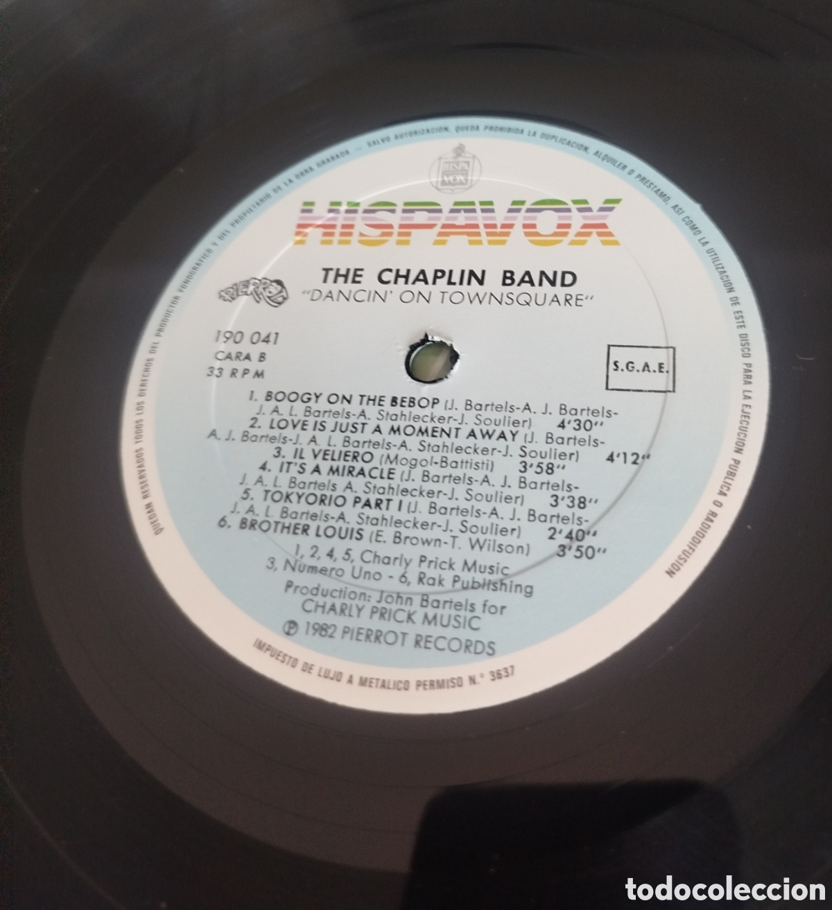Discos de vinilo: The Chaplin band - dancing on Townsquare - Foto 3