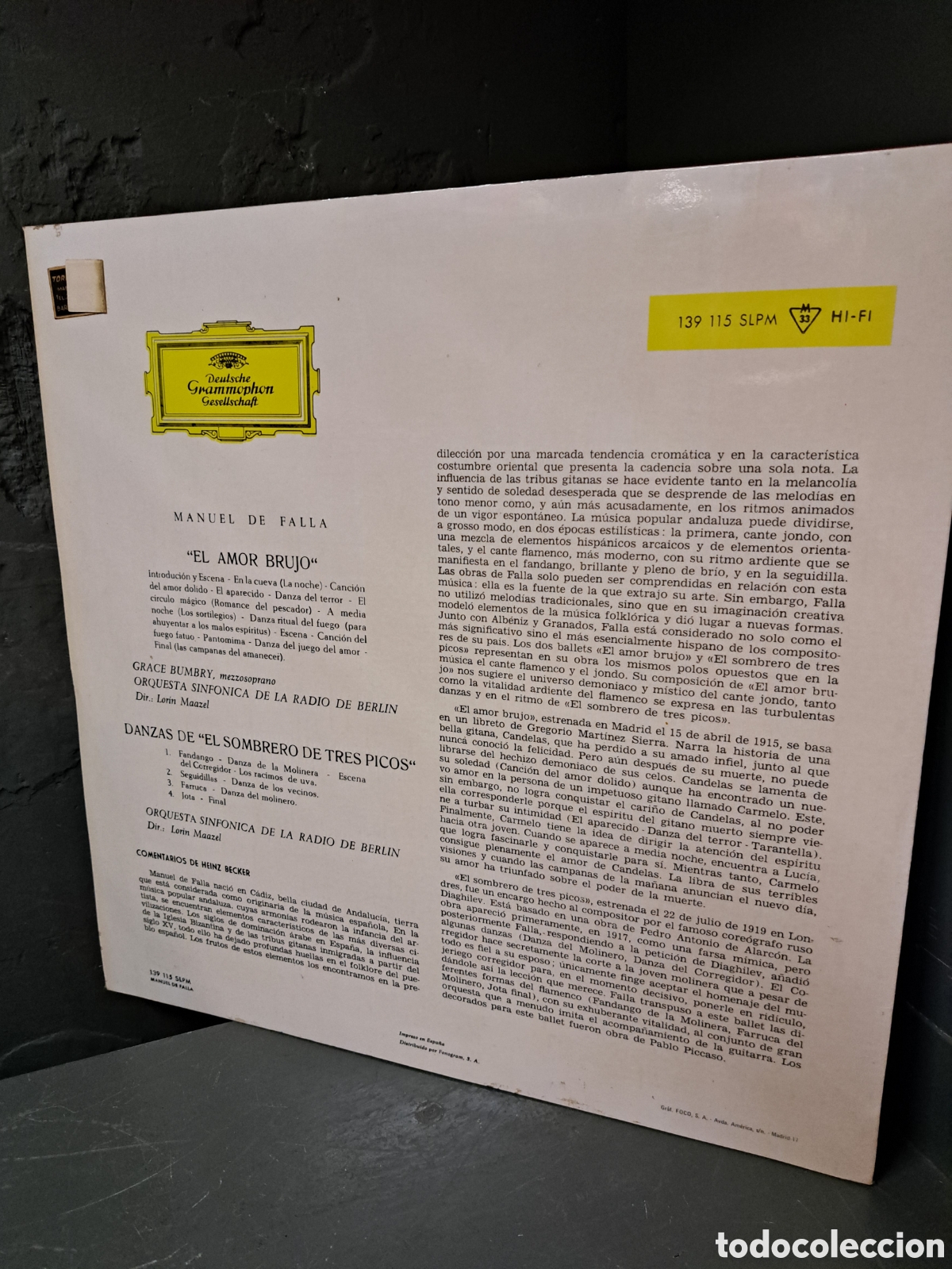 Discos de vinilo: Manuel de Falla. Amor Brujo - Foto 2