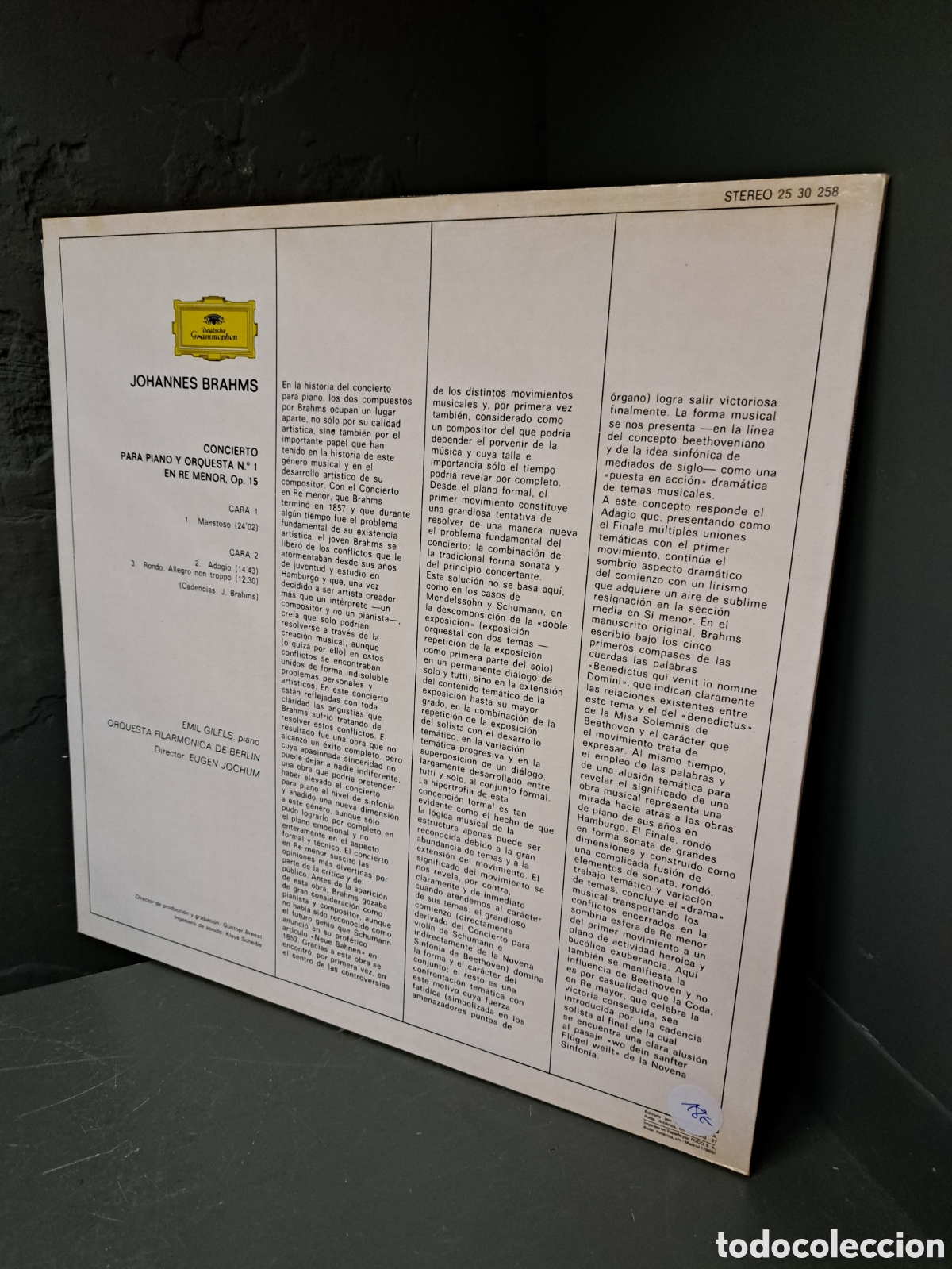 Discos de vinilo: Brahms. Concierto para piano N1 - Foto 2