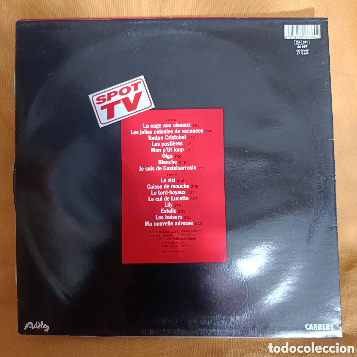 Discos de vinilo: Pierre Perret,Le plus Grands Succes,a&ntilde;o 1989,disco vinilo - Foto 2