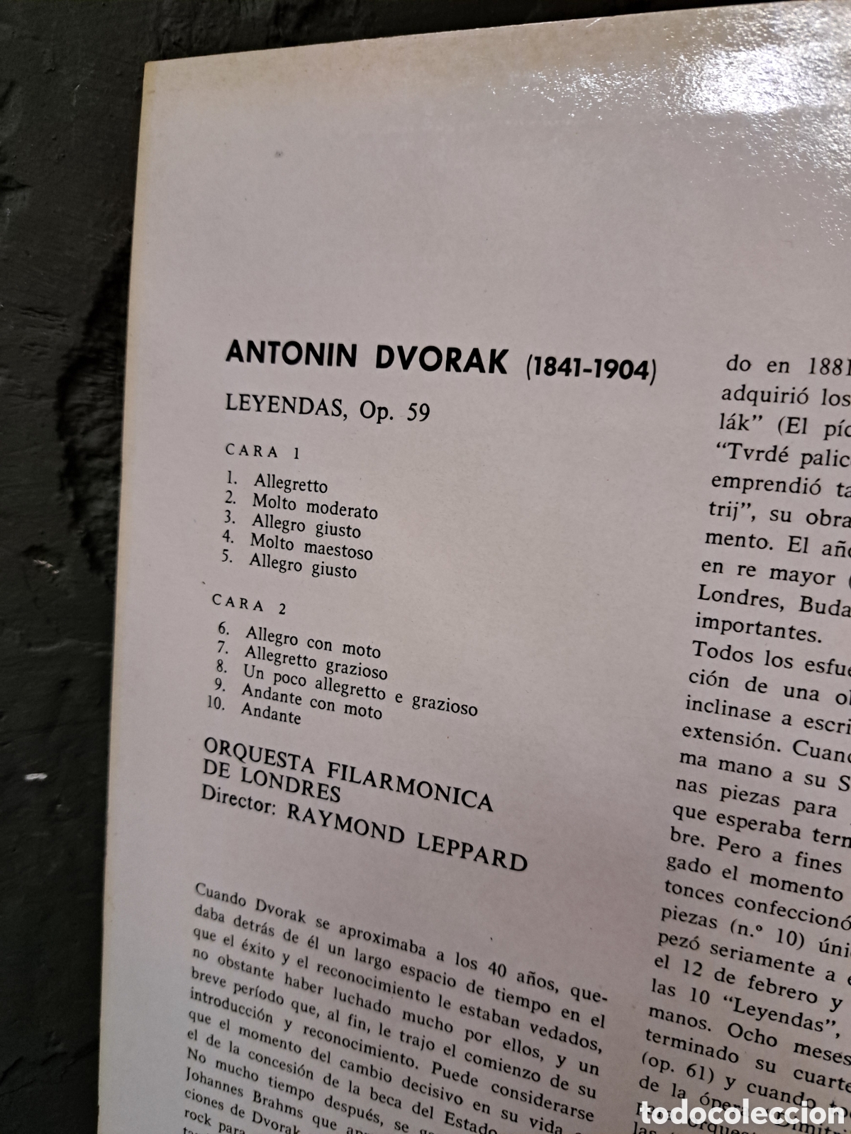 Discos de vinilo: Dvorak. Leyendas op.59 - Foto 3