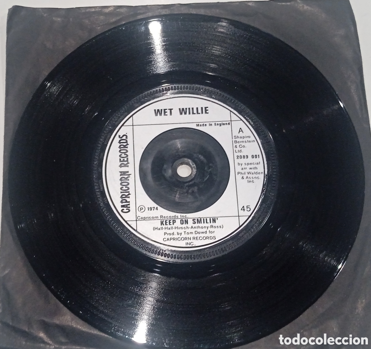 Discos de vinilo: WET WILLIE - Keep on smilin (1974) single - Foto 3