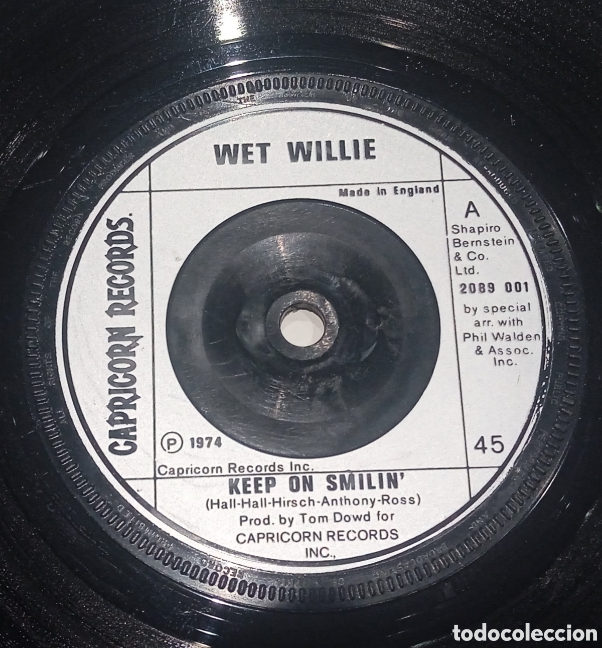 Discos de vinilo: WET WILLIE - Keep on smilin (1974) single - Foto 1
