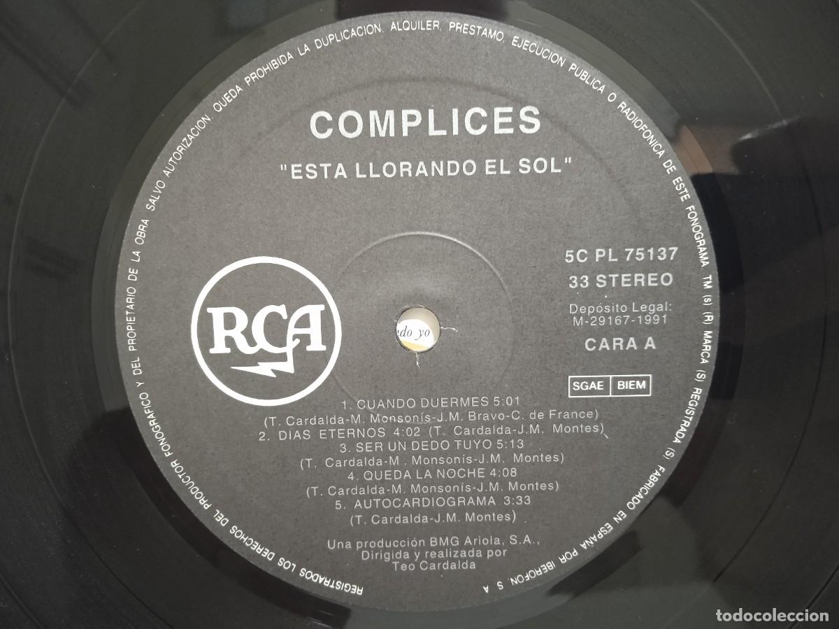 Discos de vinilo: Complices - Esta Llorando El Sol - LP - 1991 - Foto 6