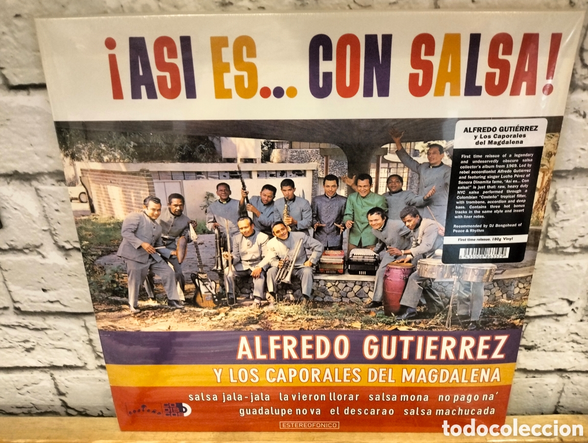 Disques de vinyle: Alfredo Gutierrez,&nbsp;Los Caporales Del Magdalena&nbsp;&ndash;&nbsp;&iexcl;Asi Es... Con Salsa. Lp vinilo precintado