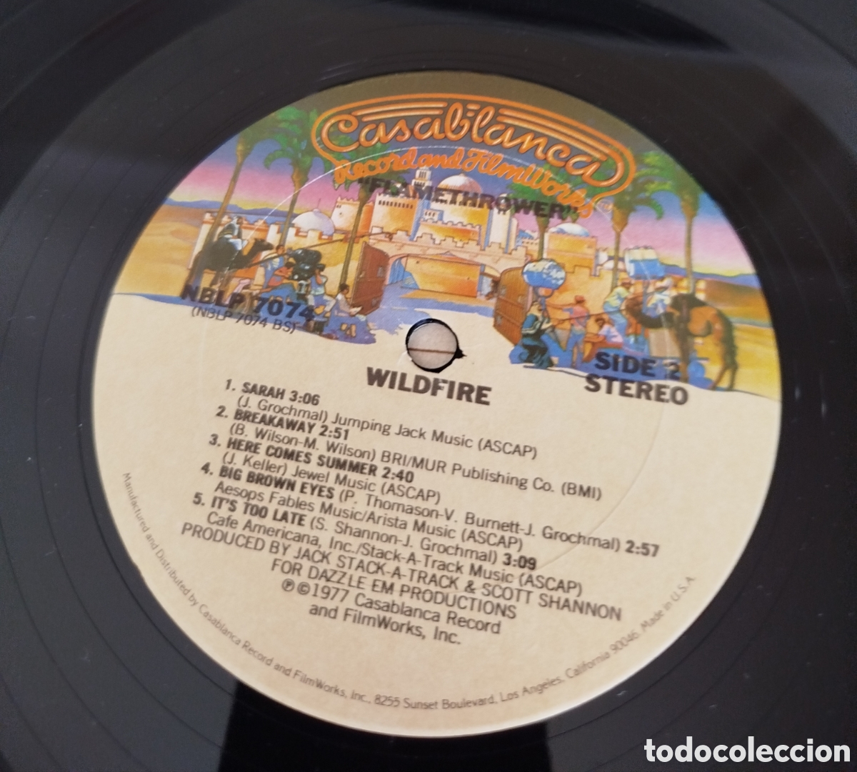 Discos de vinilo: Wildfire &nbsp;&ndash;&nbsp;Flame Thrower. Edici&oacute;n USA - Foto 3