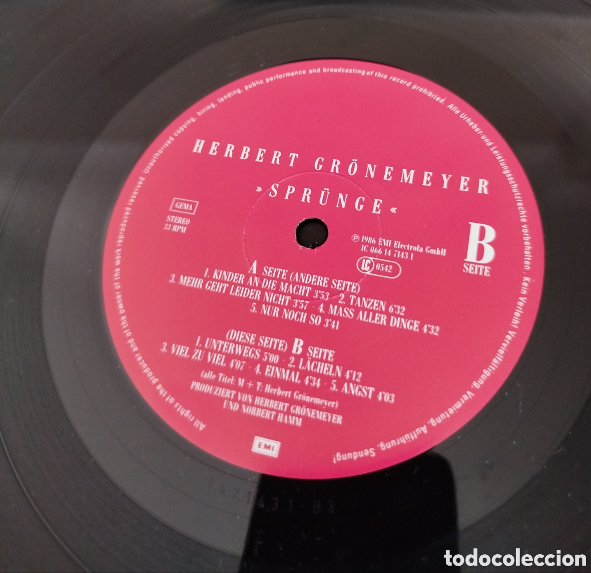 Discos de vinilo: Herbert Gr&ouml;nemeyer - Spr&uuml;nge - Foto 3