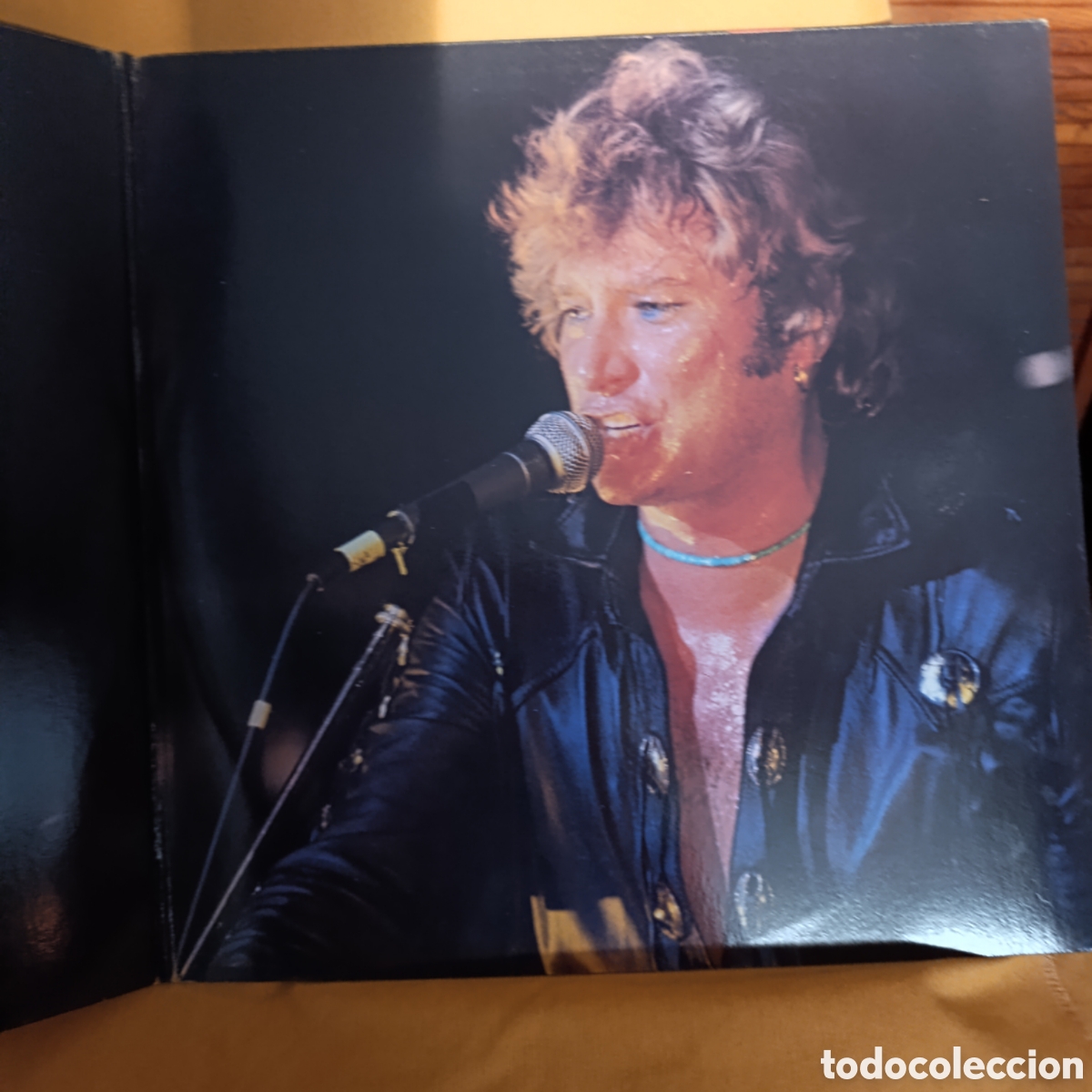 Discos de vinilo: Doble LP,Johnny Hallyday,Live,a&ntilde;o 1981 - Foto 3