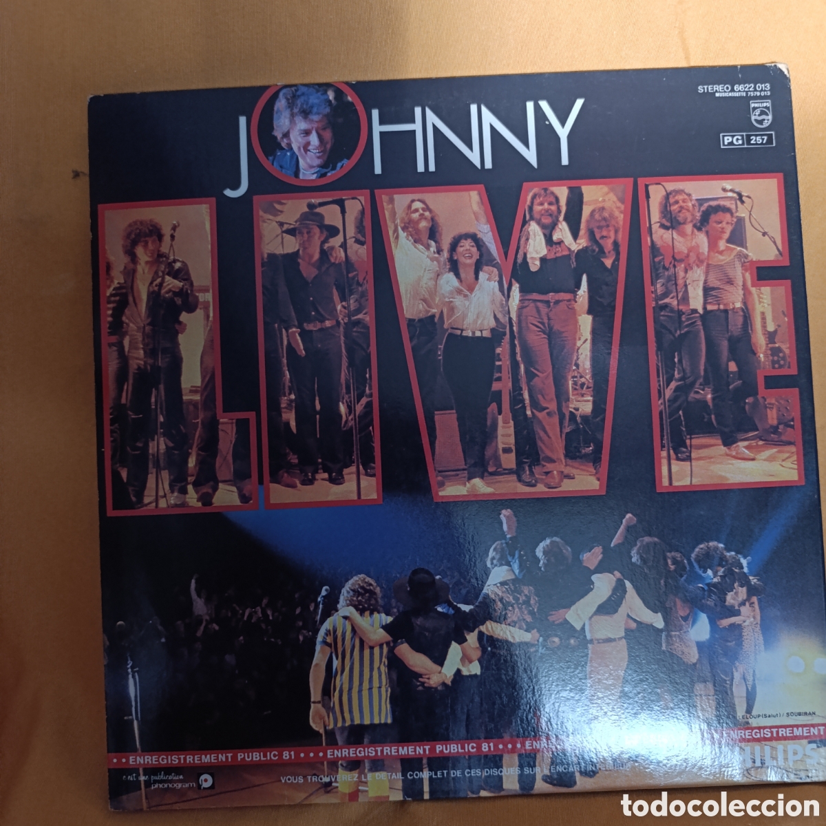 Discos de vinilo: Doble LP,Johnny Hallyday,Live,a&ntilde;o 1981 - Foto 4