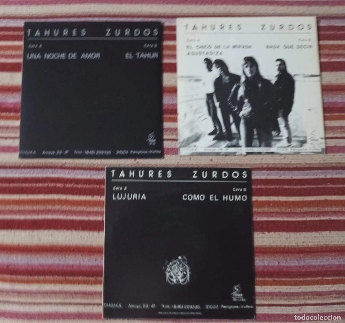 Discos de vinilo: TAHURES ZURDOS - LOTE 7 SINGLES - Foto 4