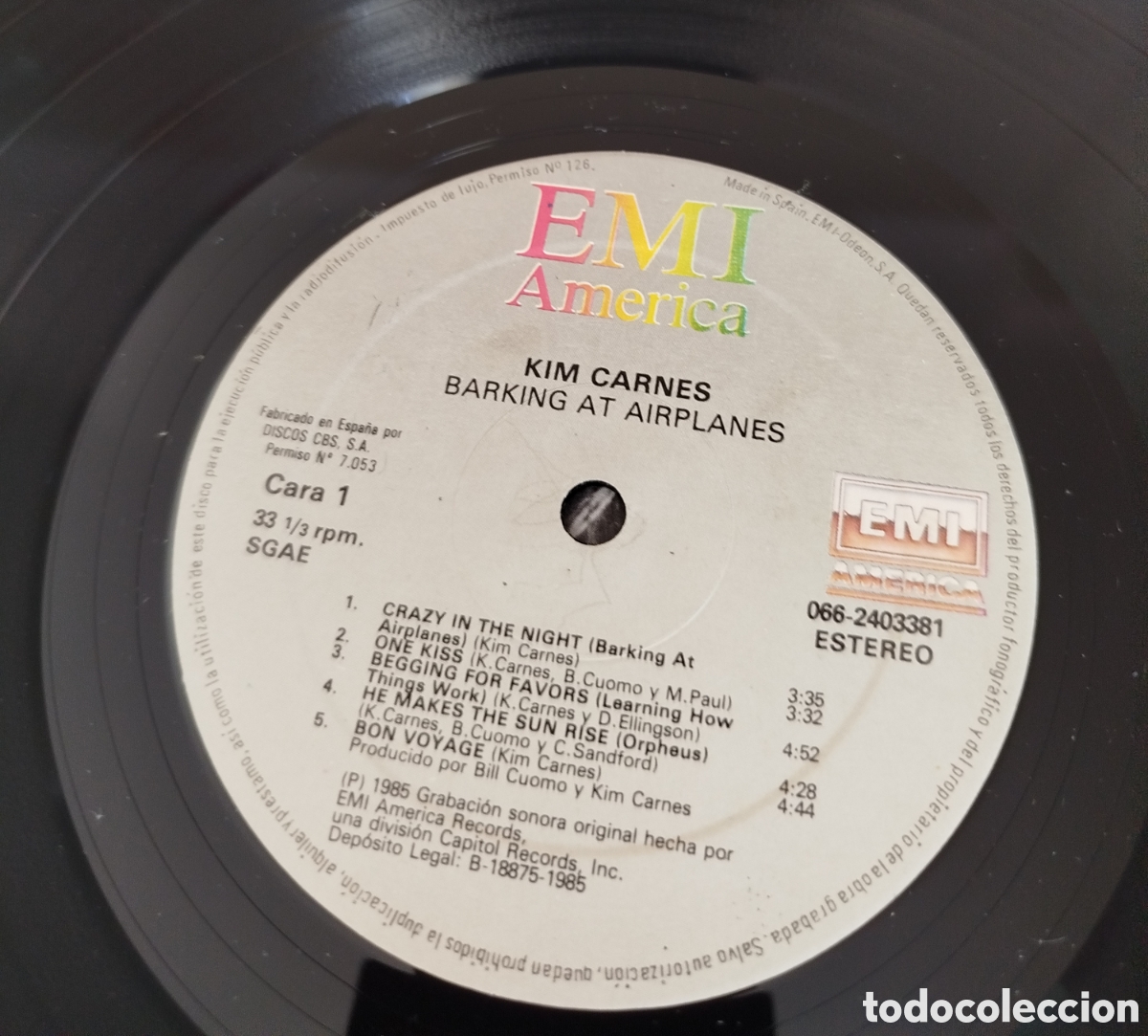 Discos de vinilo: Kim Carnes &lrm;&ndash; Barking At Airplanes - Foto 3