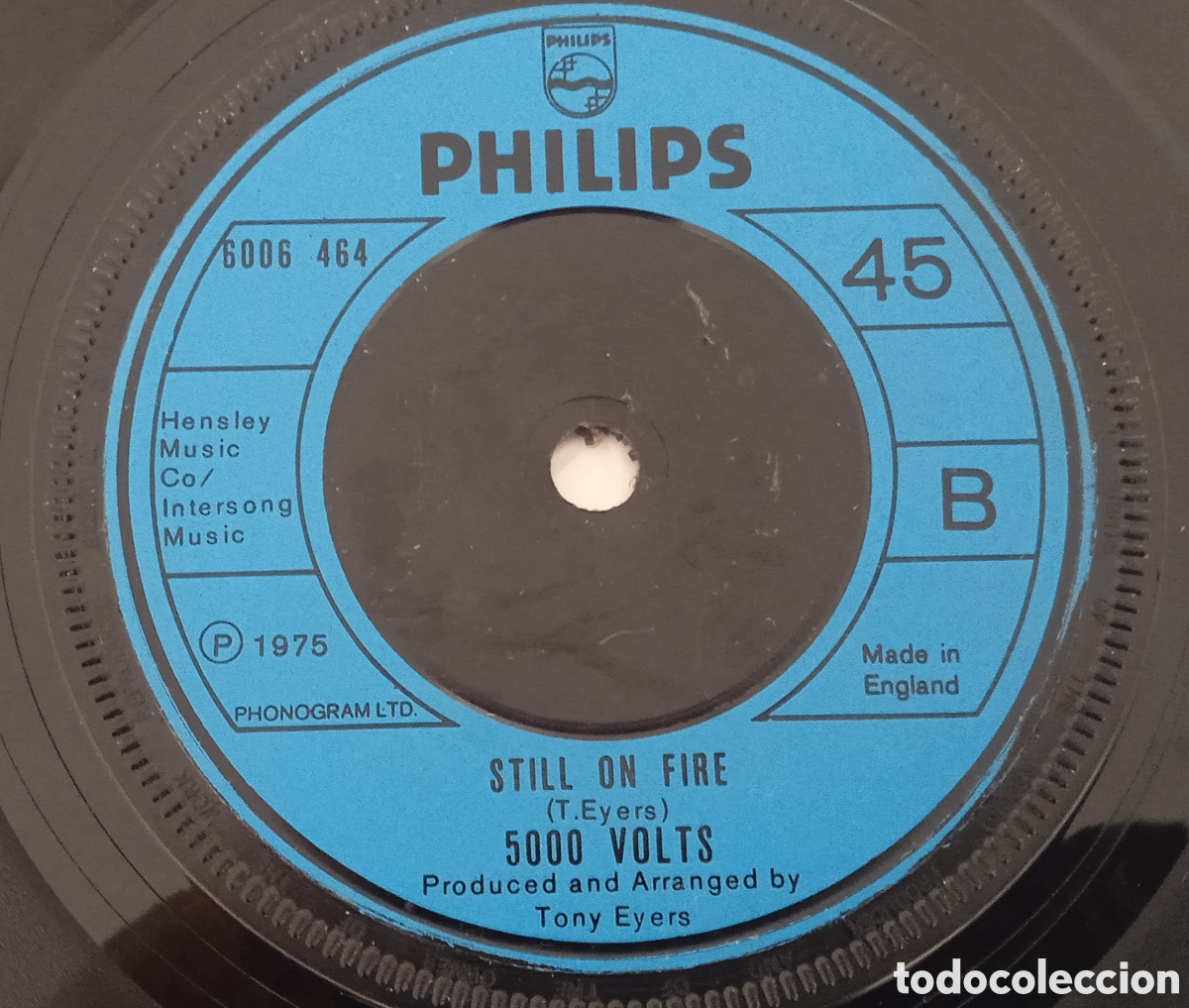 Discos de vinilo: 5000 VOLTS - Im on fire (1975) single - Foto 2