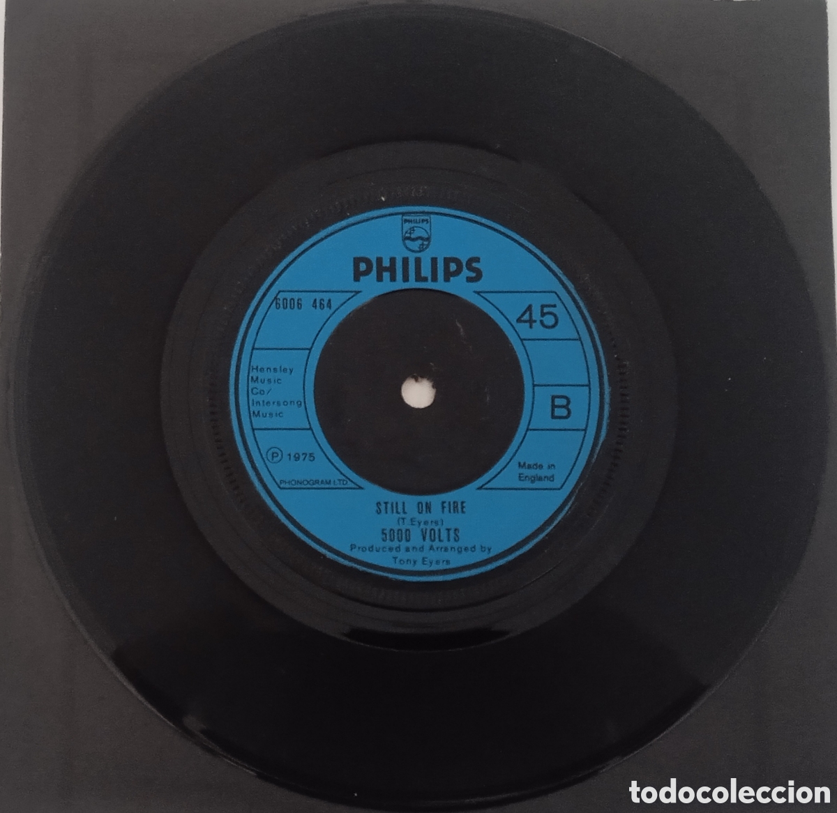 Discos de vinilo: 5000 VOLTS - Im on fire (1975) single - Foto 4